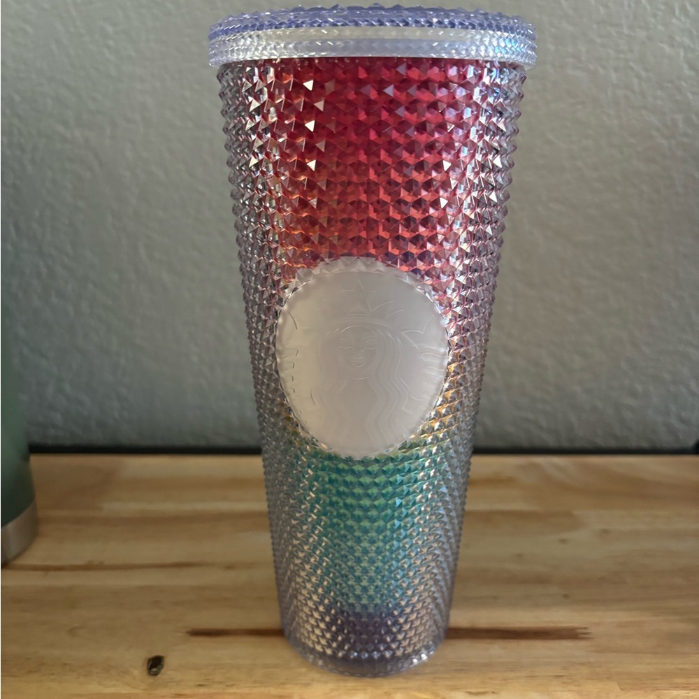 Rainbow Studded Starbucks Tumbler